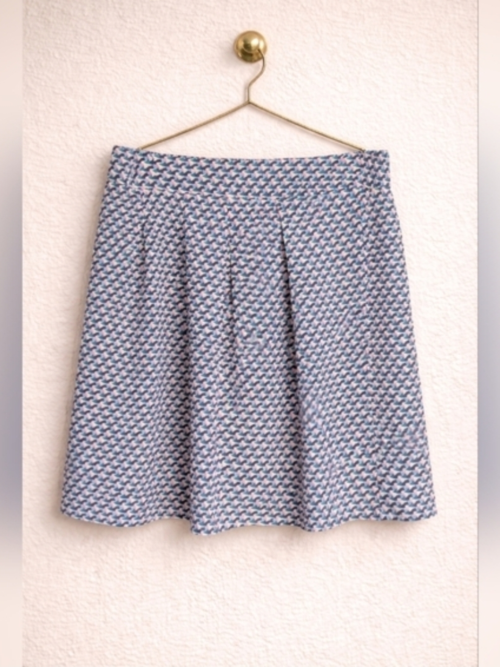 Molly Bracken Blue Patterned Skater Skirt